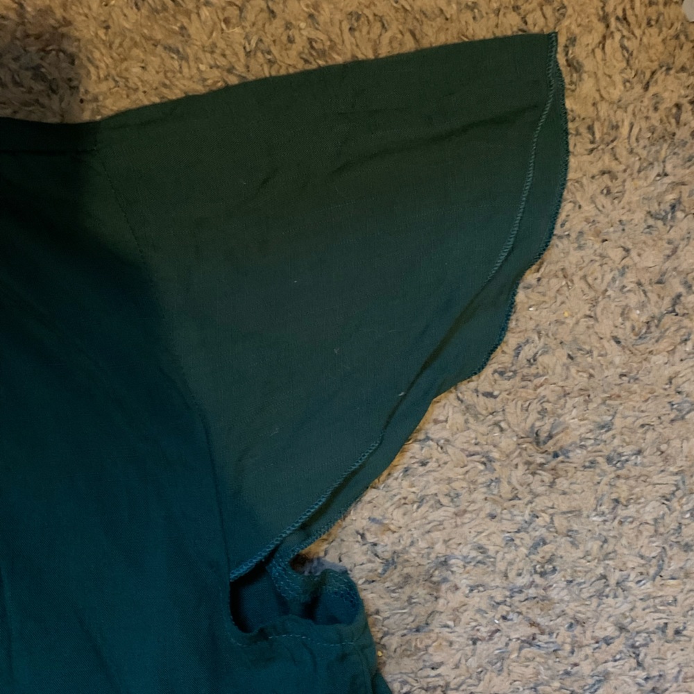 Hunter Green Ruffle Dress - Picture 2 of 3